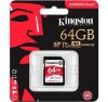  Зображення Модуль флеш-пам'яті Kingston 64GB SDXC Canvas React 100R/80W CL10 UHS-I U3 V30 A1 EAN: 740617275896 